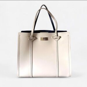 KATE SPADE Beige Elodie Arbour Hill Leather Satchel